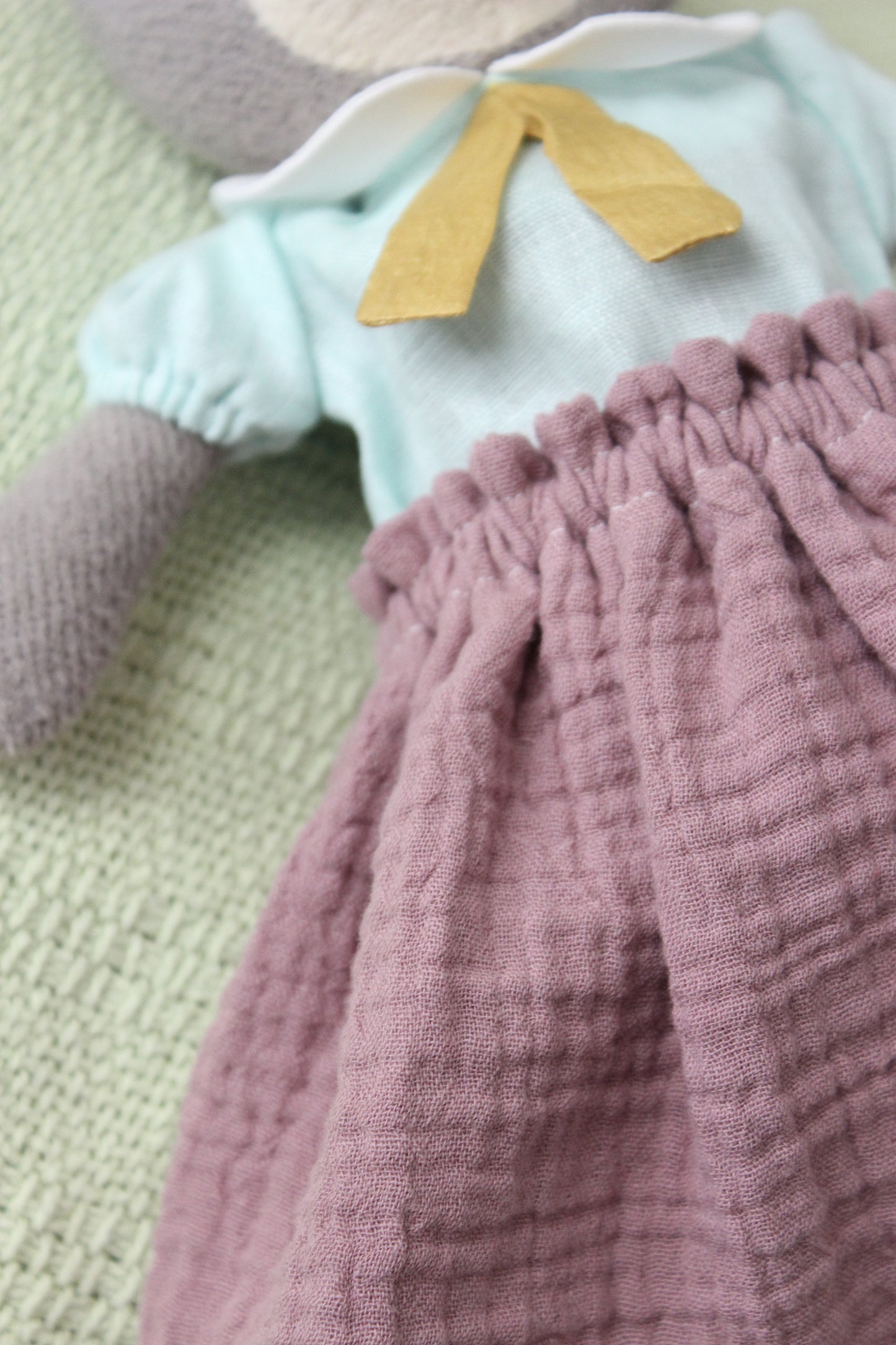 Double-Layer Muslin Purple Skirt