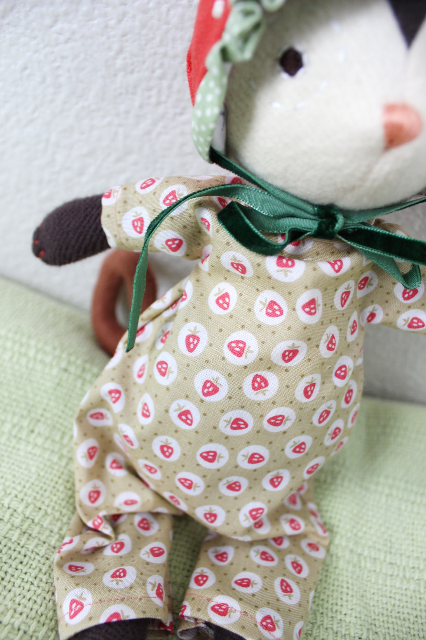 Green Strawberry Print Coverall