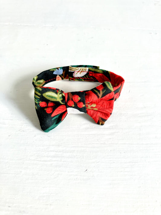 RPC Poinsettia Bow Tie (Long Band)