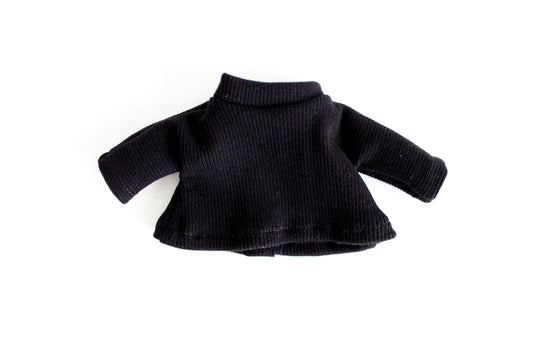 Black Ribbed Turtleneck