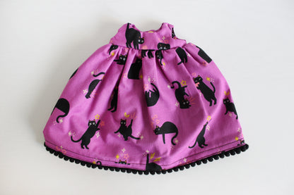 Black Cat Pompom Dress