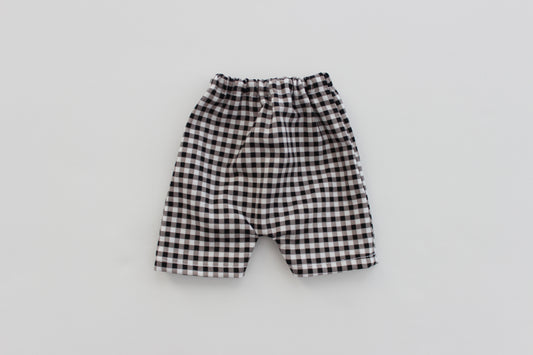Black and White Check Shorts