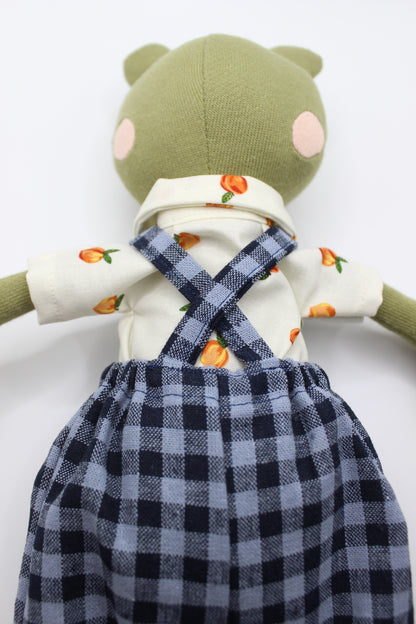 Blueberry Gingham Overalls