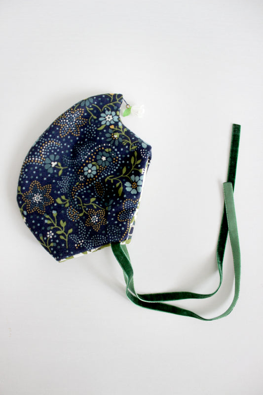 Blue Floral Dewdrop Bonnet