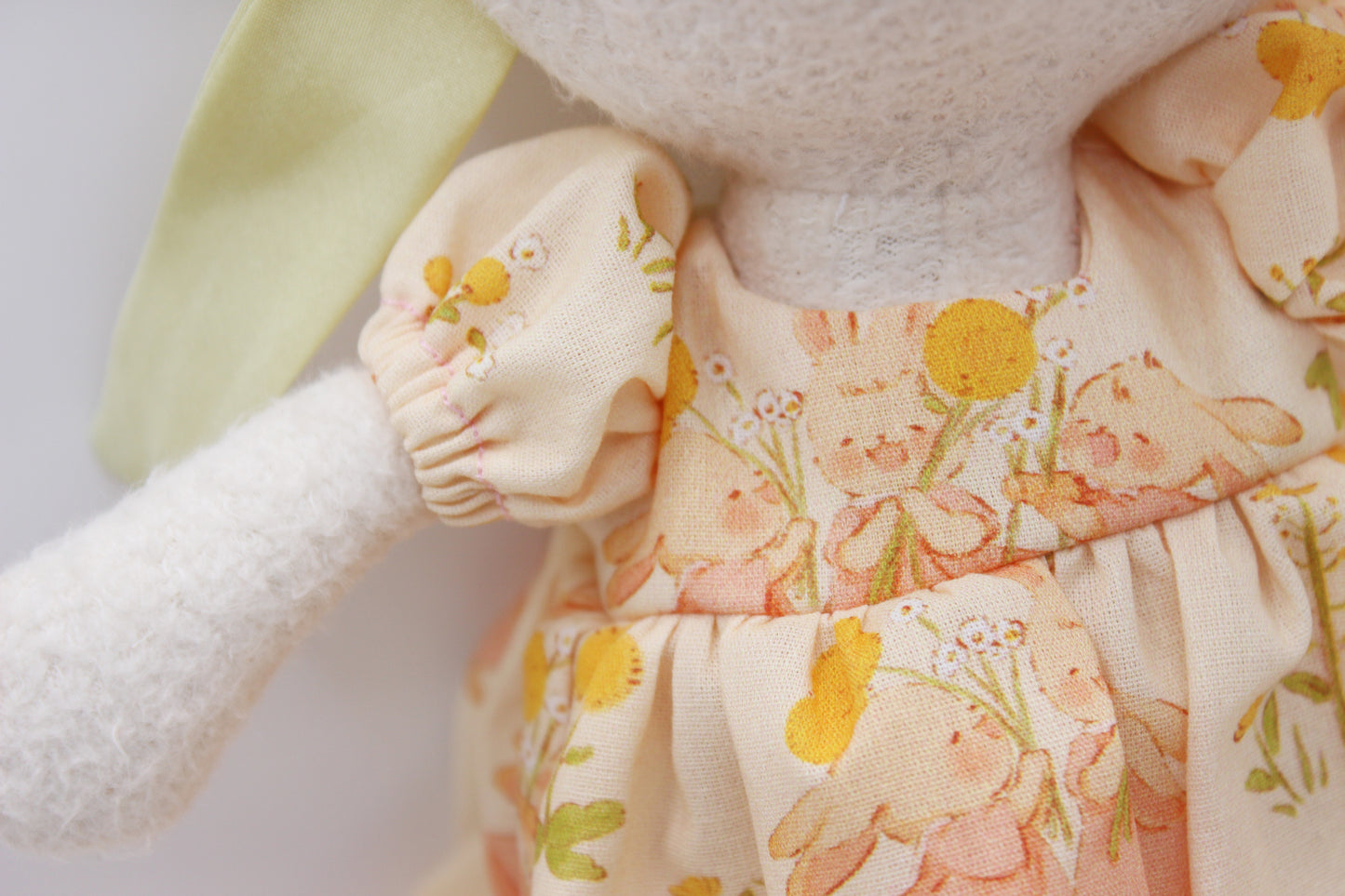 Dandelion Bunnies Puff Sleeve Dress