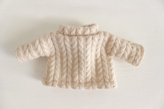 ***PREORDER*** Ecru Faux Knit Sweater