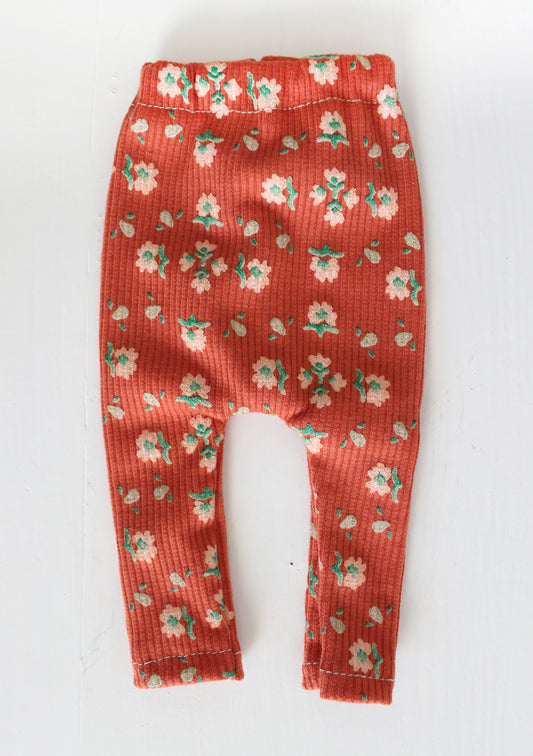 **PREORDER** Carrot Floral Ribbed Pants for Dolls