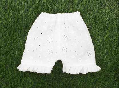 Eyelet Ruffle Shorts