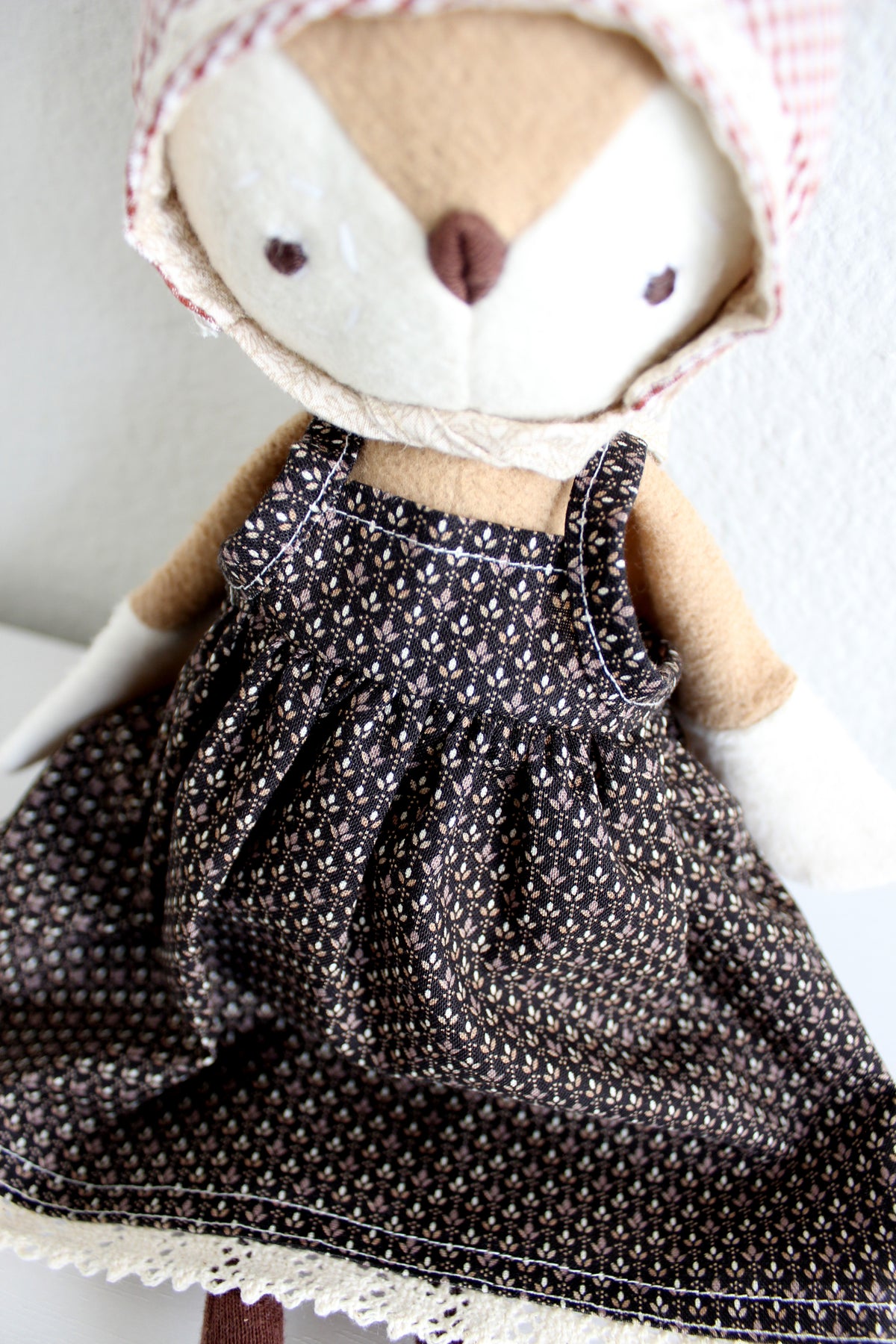 Truffle and Fleur Dress with Lace Trim