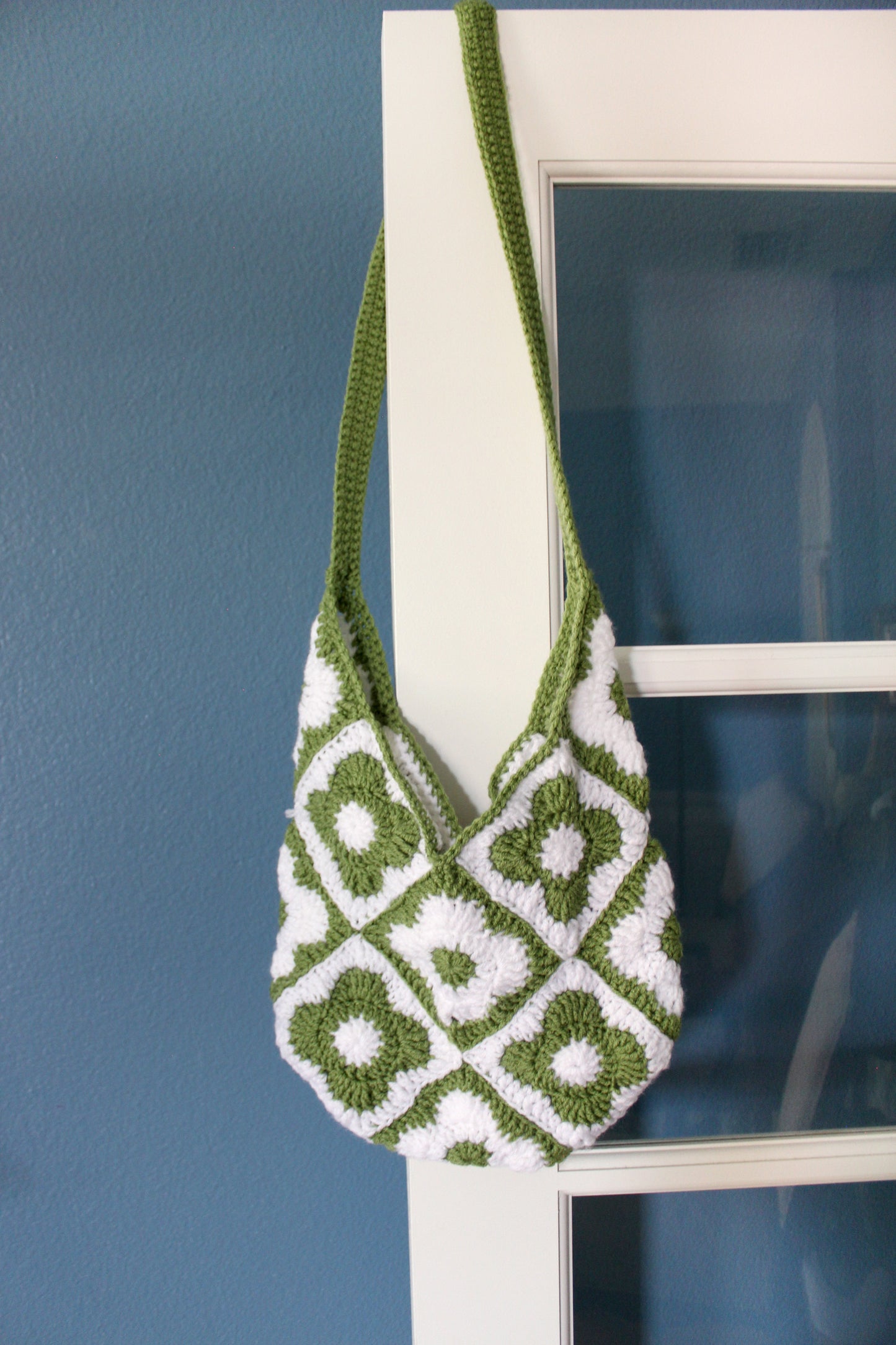 Flower Meadow Crochet Crossbody Bag