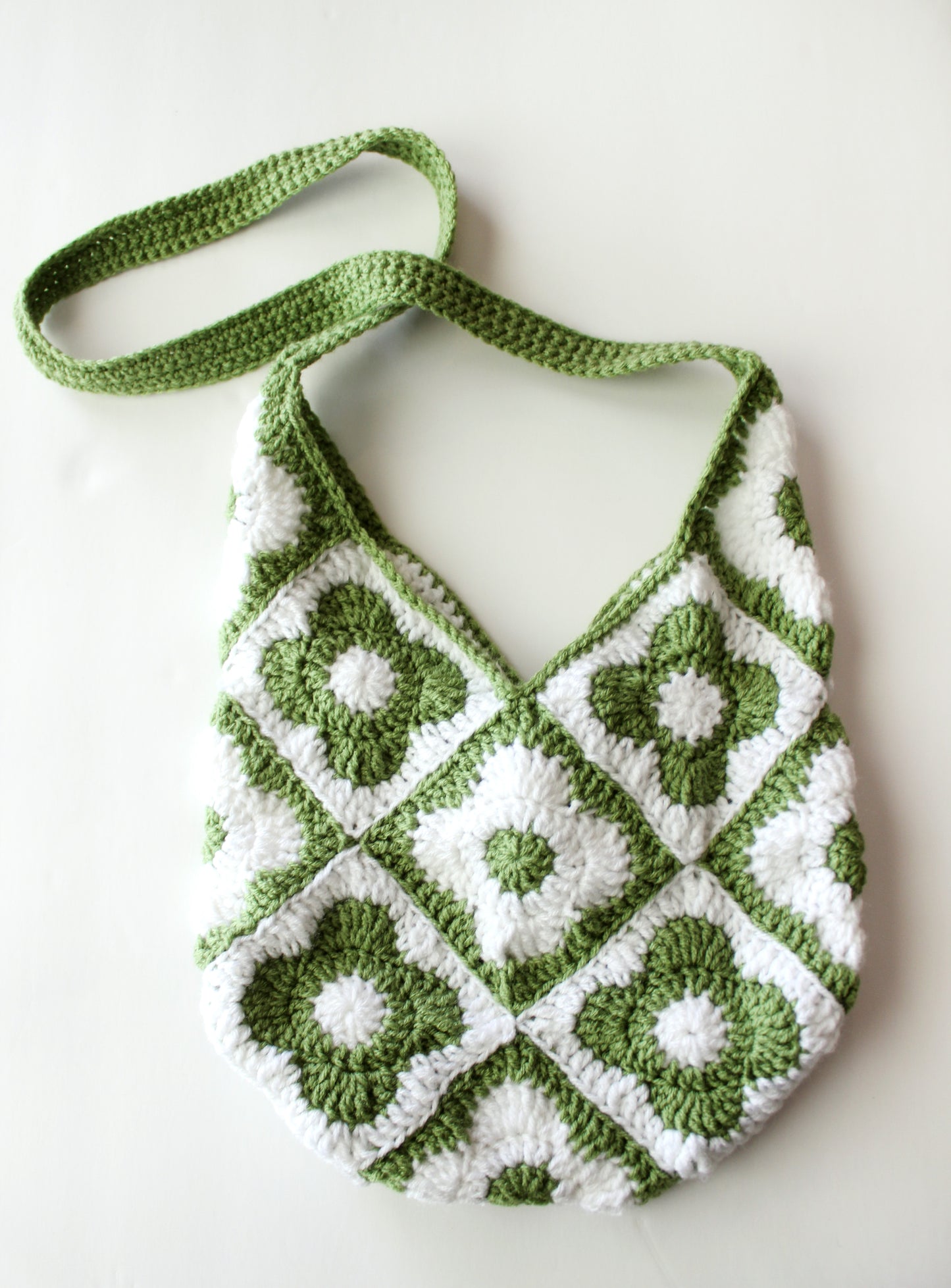 Flower Meadow Crochet Crossbody Bag