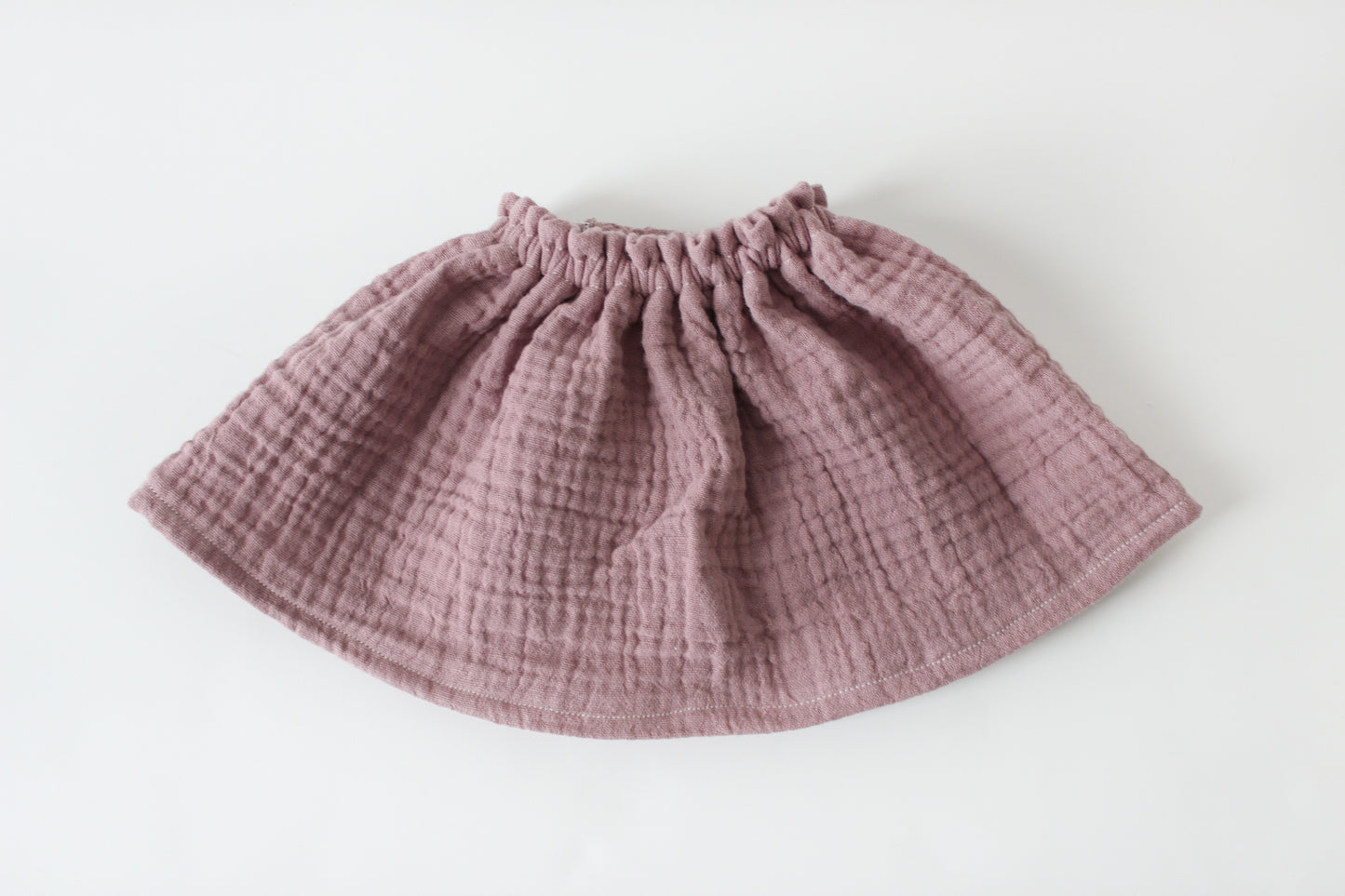 Double-Layer Muslin Purple Skirt