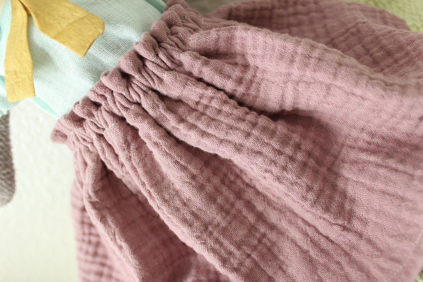 Double-Layer Muslin Purple Skirt