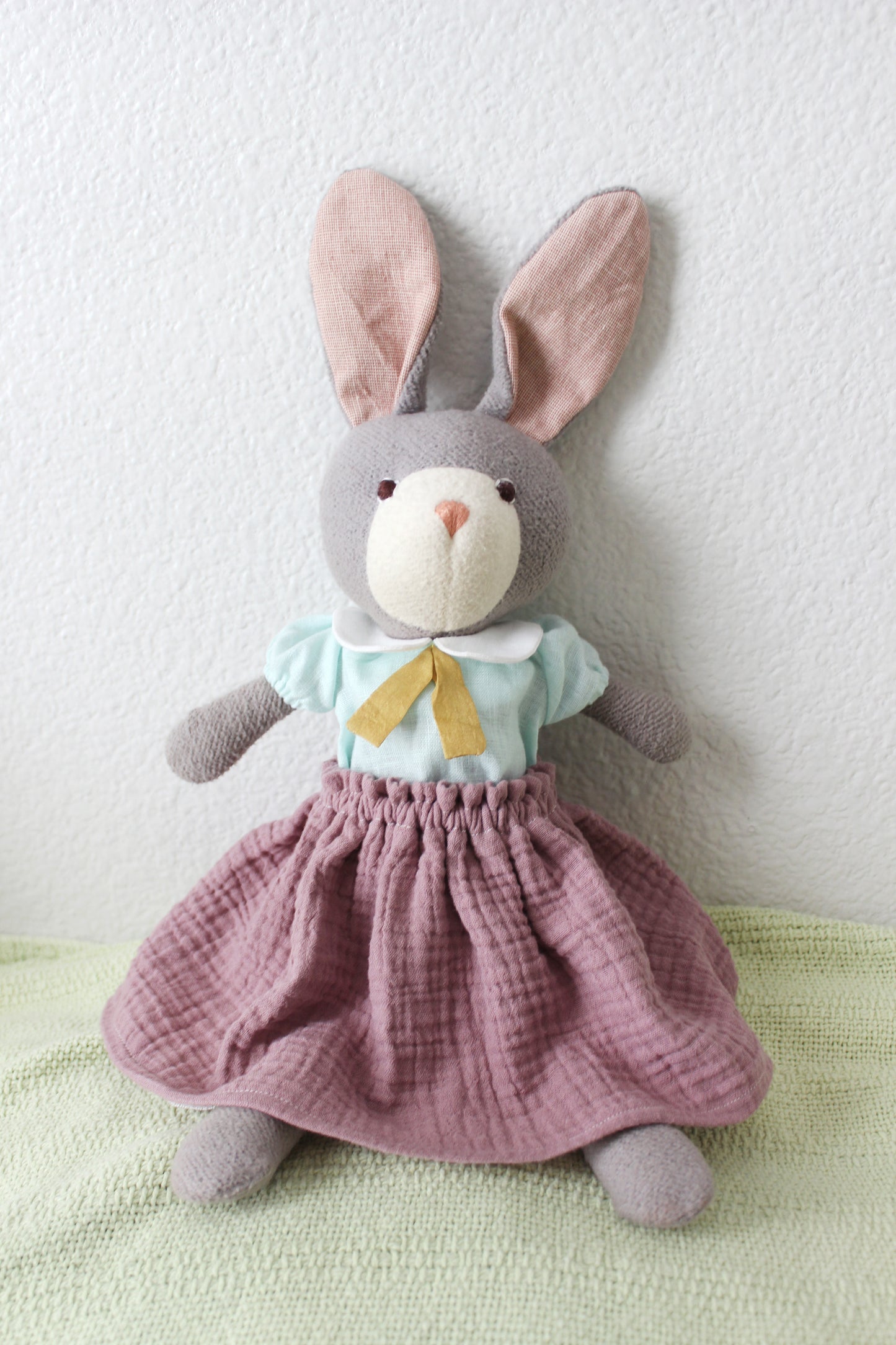 Double-Layer Muslin Purple Skirt