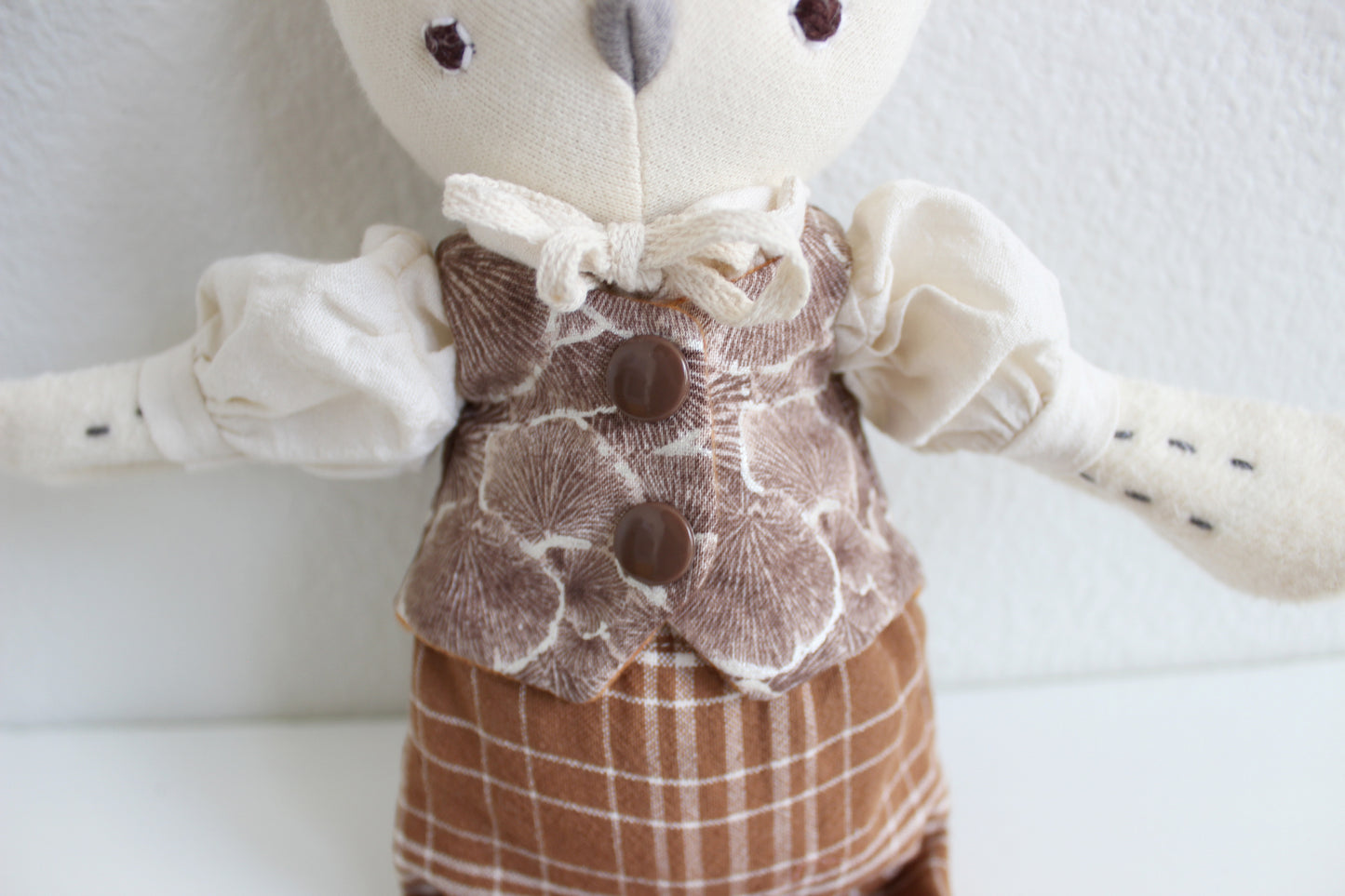 Pumpkin Flannel / Metallic Mushroom Reversible Vest