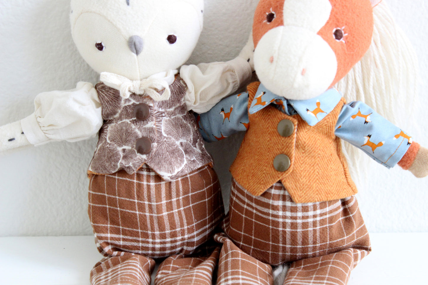 Pumpkin Flannel / Metallic Mushroom Reversible Vest