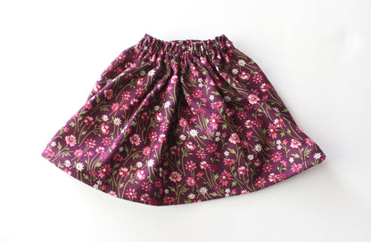 Purple Floral Skirt