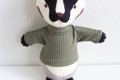 Sage Green Ribbed Turtleneck Tee