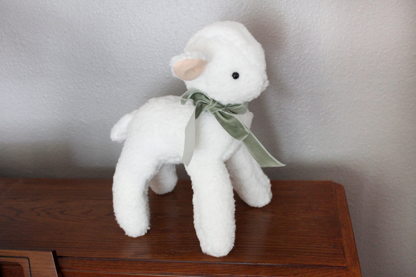Soft Sheep Plushie with Pink Ears