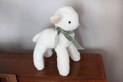Soft Sheep Plushie with Pink Ears