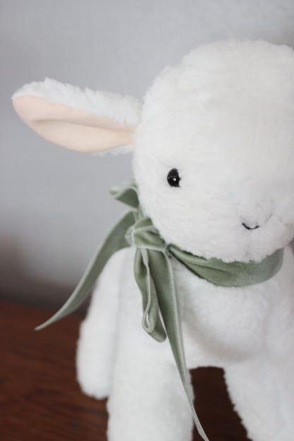 Soft Sheep Plushie with Pink Ears