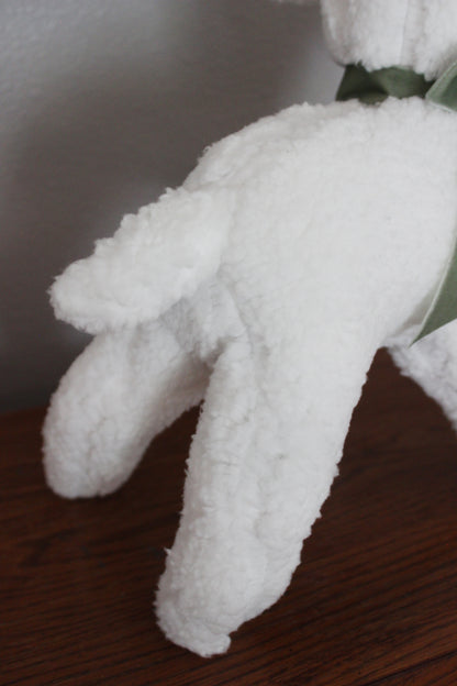 Soft Sheep Plushie with Floral Ears