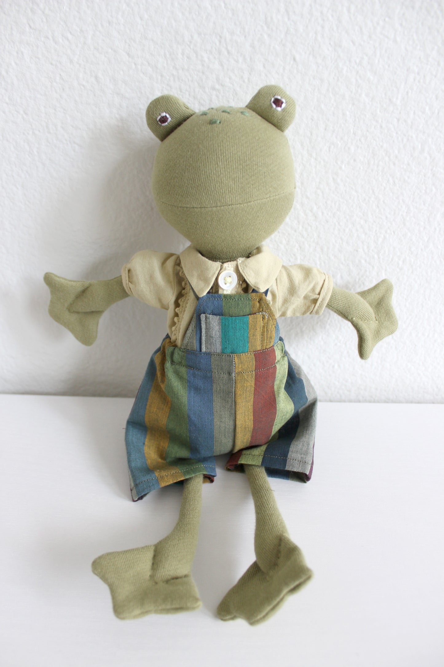 Stripe Short Overalls
